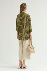 BICOLOR ETHNIC KIMONO